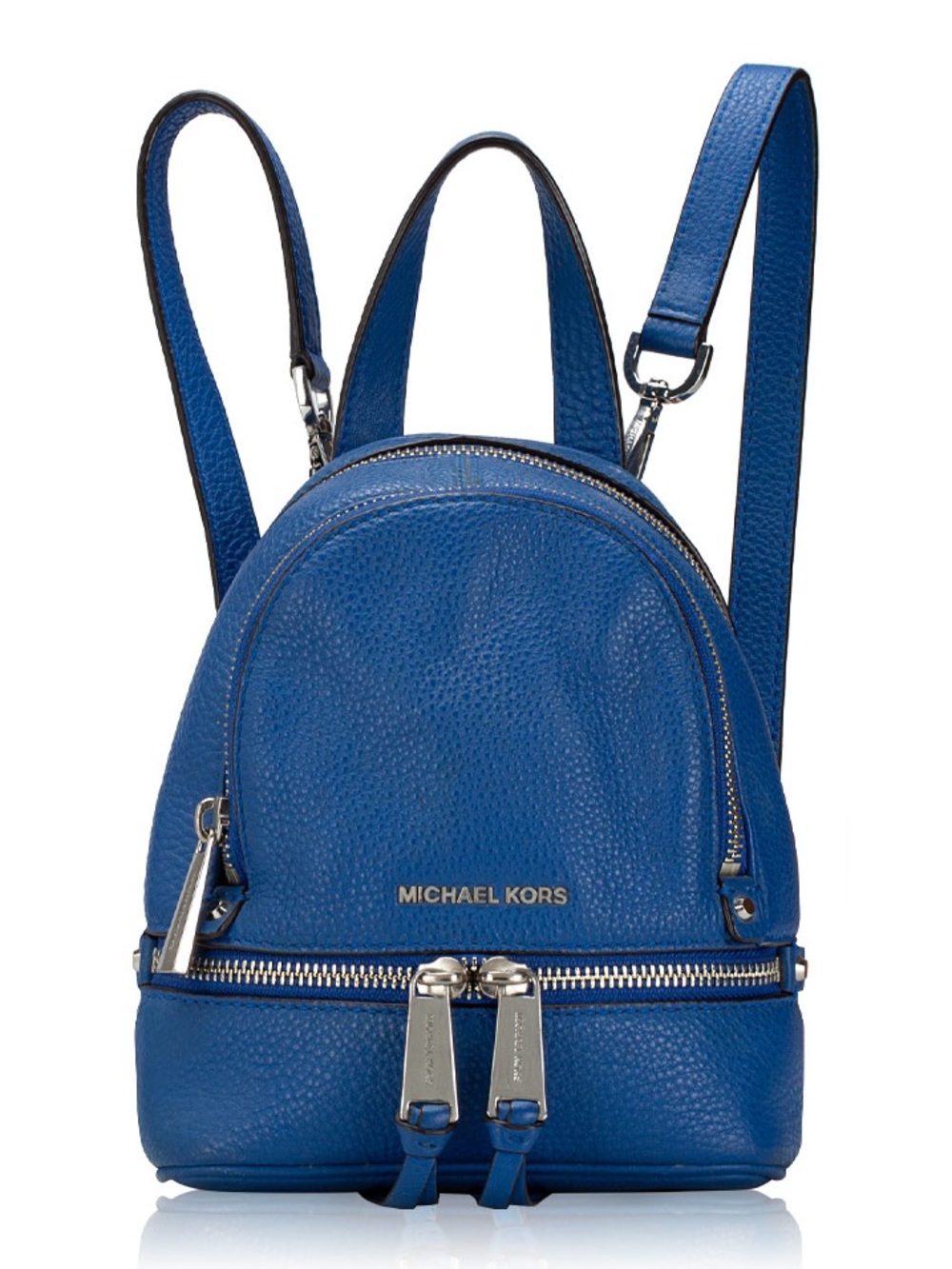 Michael Kors Royal Blue Like new Pebbled Leather Mini Backpack convertible